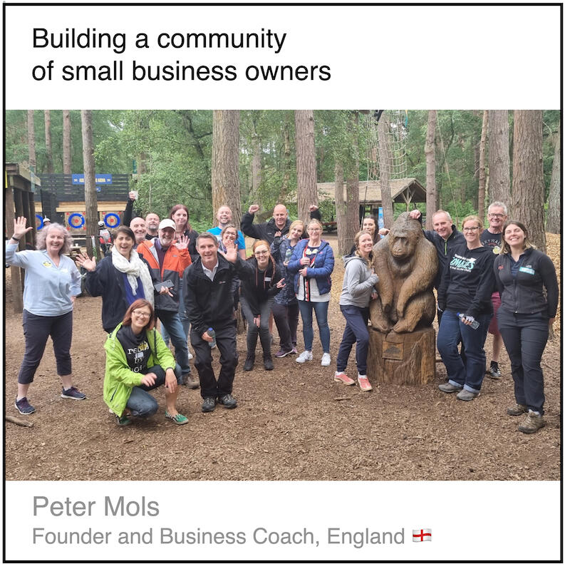 Read or download the PDF with the title "Building a community of small business owners" written by Peter Mols, a founder and business coach, from England.