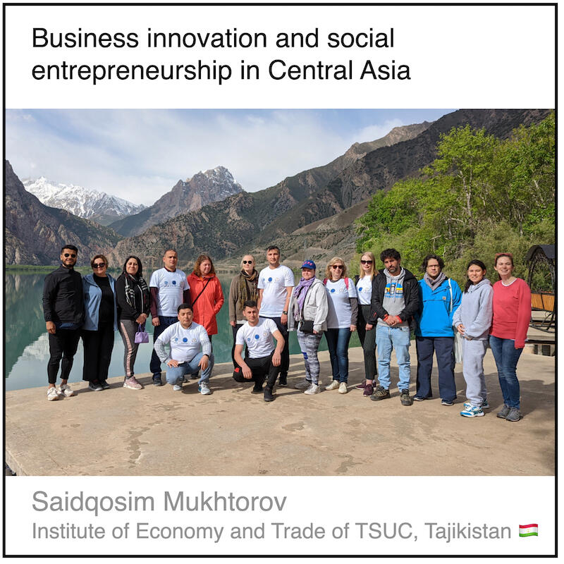 Express 6(3) Saidqosim Mukhtorov Read or download the PDF with the title "Business innovation and social entrepreneurship in Central Asia" written by Saidqosim Mukhtorov from Institute of Economy and Trade of TSUC in Tajikistan.